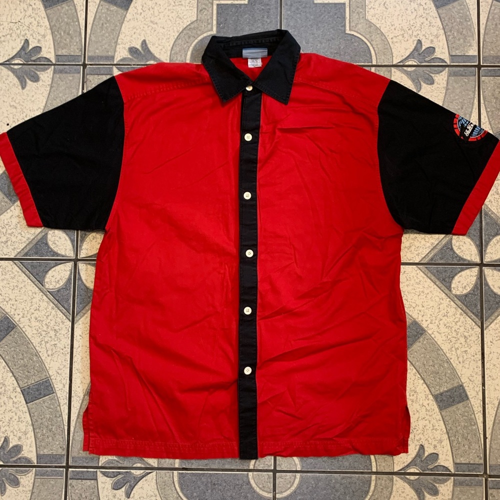 Vintage Stall & Dean Color Block Button Down Shirt Gem